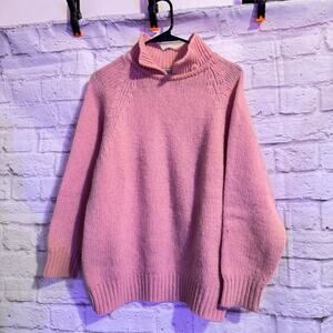 Averroe Pink 100% Wool Sweater sz M